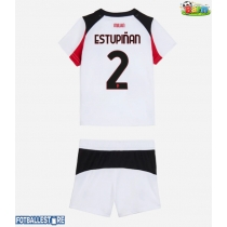 AC Milan Pervis Estupinan #2 Bortedraktsett Barn 2025-26 Kortermet (+ Korte bukser)